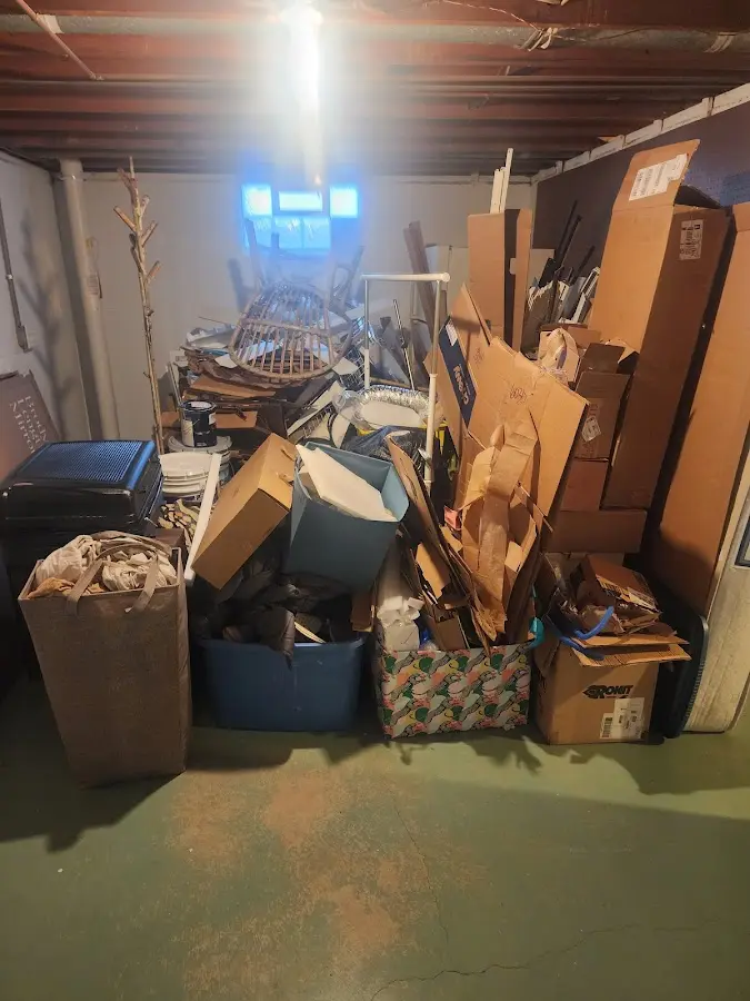 Roll-off dumpster container at job site for 2 Yard Dumpster Rental in West Lampeter